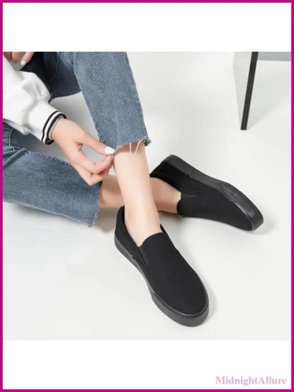 Women's Canvas Slip On Sneakers Non Slip Loafers